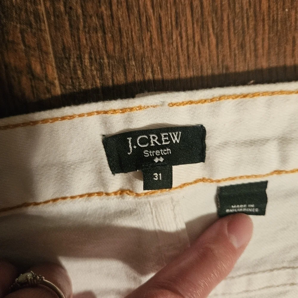J. Crew White Toothpick Stretch Jeans Size 31